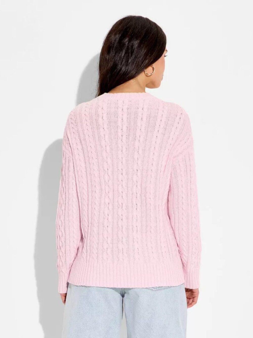 Wild Fable Women Crewneck American Flag Pullover Sweater Light Pink Size M - Picture 3 of 4